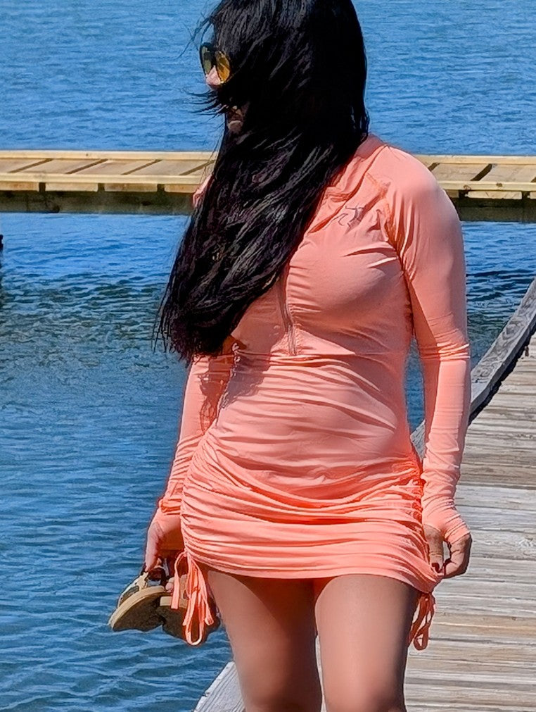 Vestido Ocean Whisper: Elegancia bañada por el sol con protección UPF