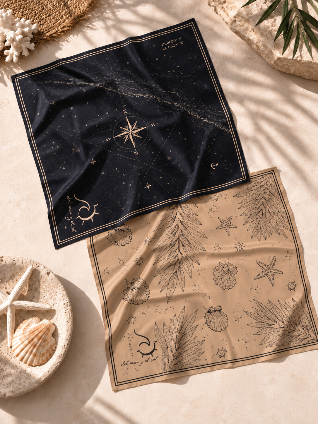 Coastal Satin Head Scarf – Hair Bandana