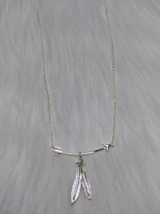 Arrow Feather Necklace