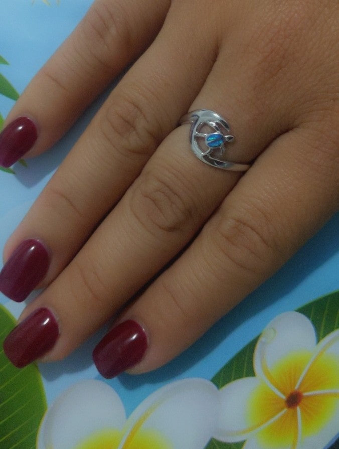 Wave Seaturtle Ring