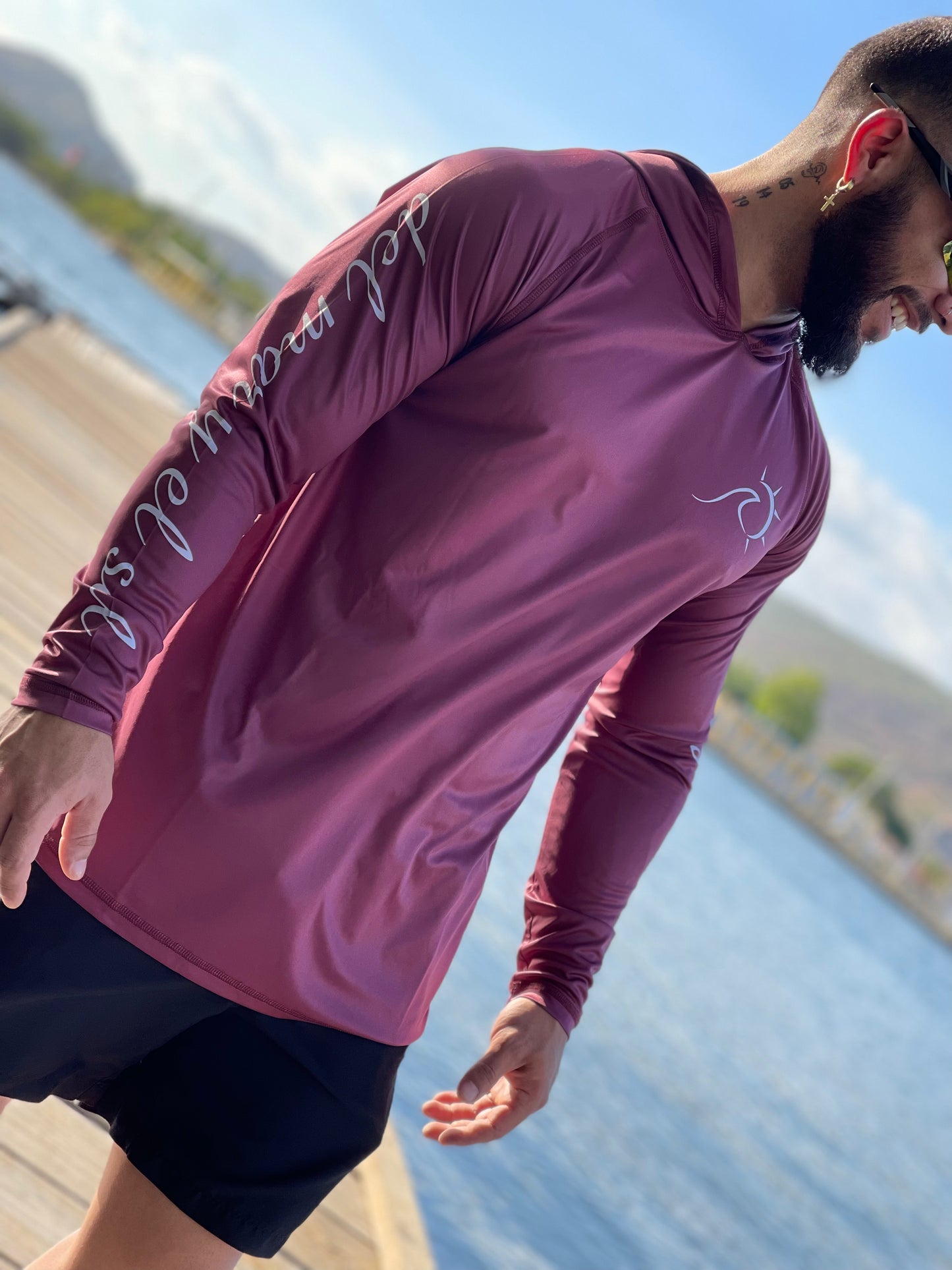 Plum Hoodie Rash Guard