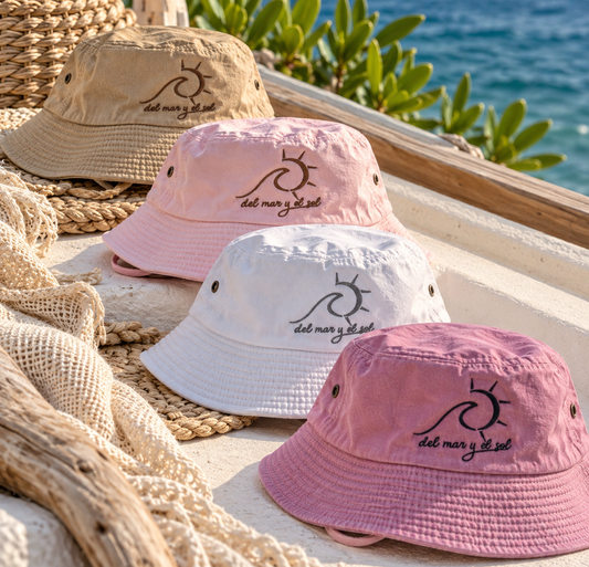 Four Convertible Bucket Hats in four different colors 