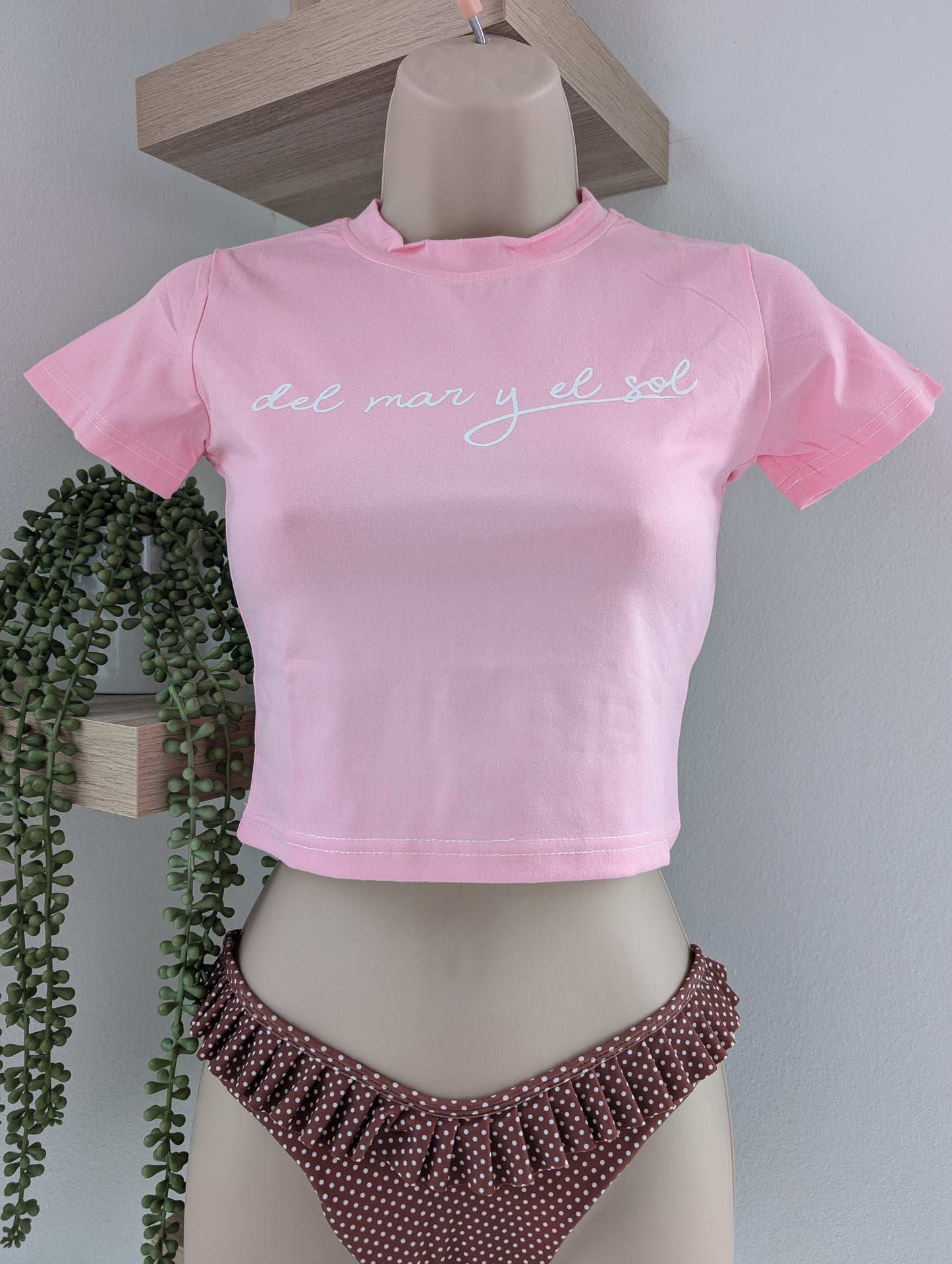 Casual Outfit Crop Top pink top shirt 