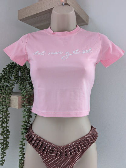 Casual Outfit Crop Top pink top shirt 