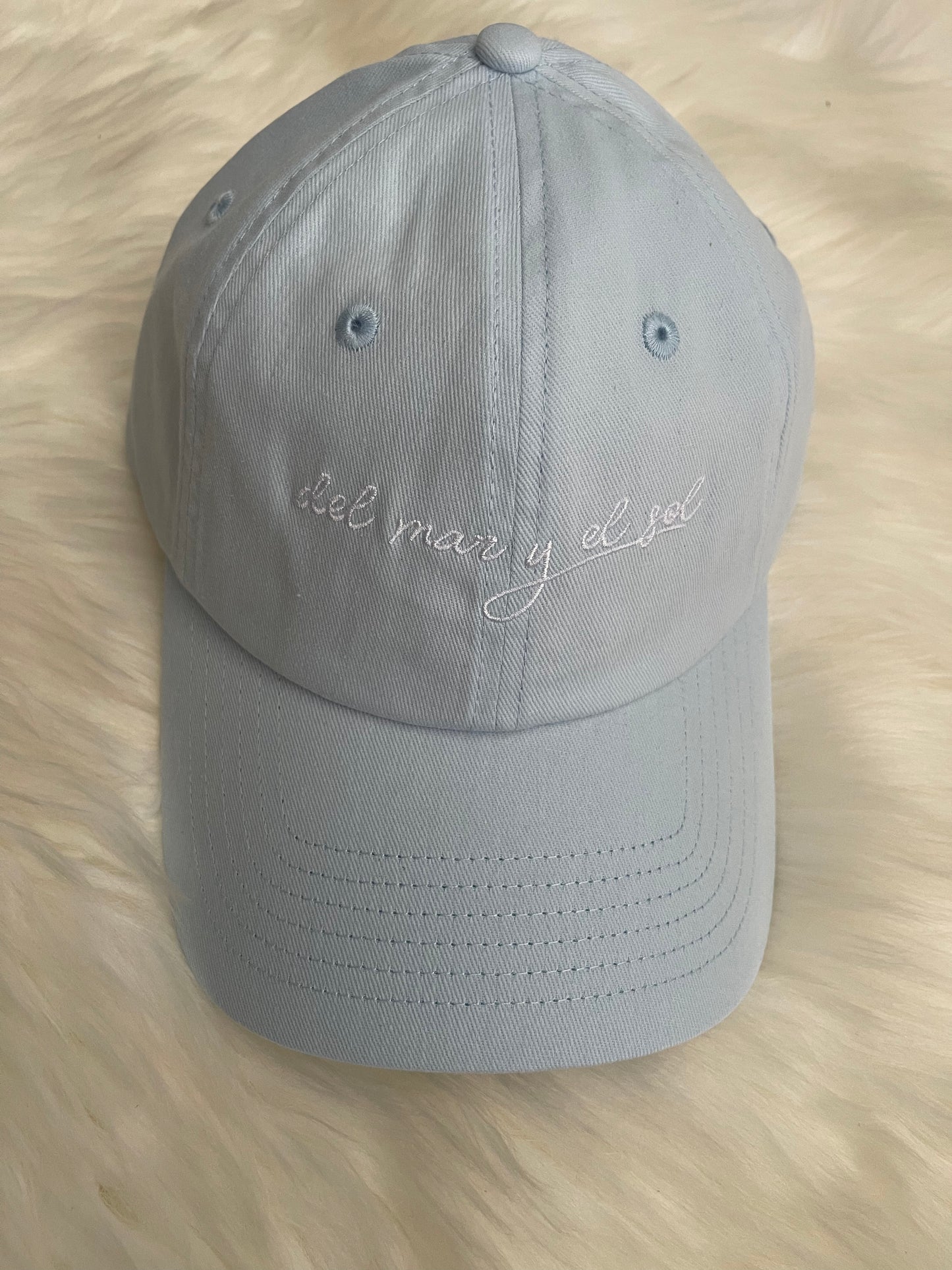 Classic Beach Cap baby blue Beach Hat adjustable strap 