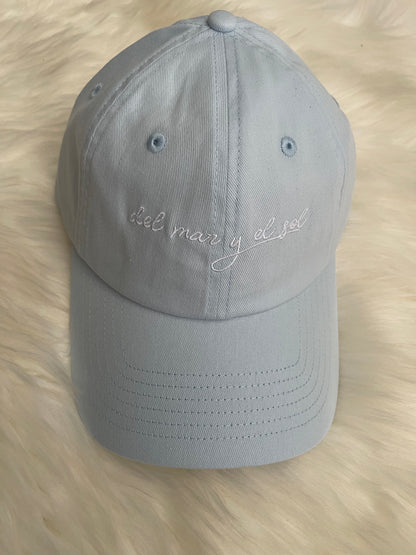 Classic Beach Cap baby blue Beach Hat adjustable strap 