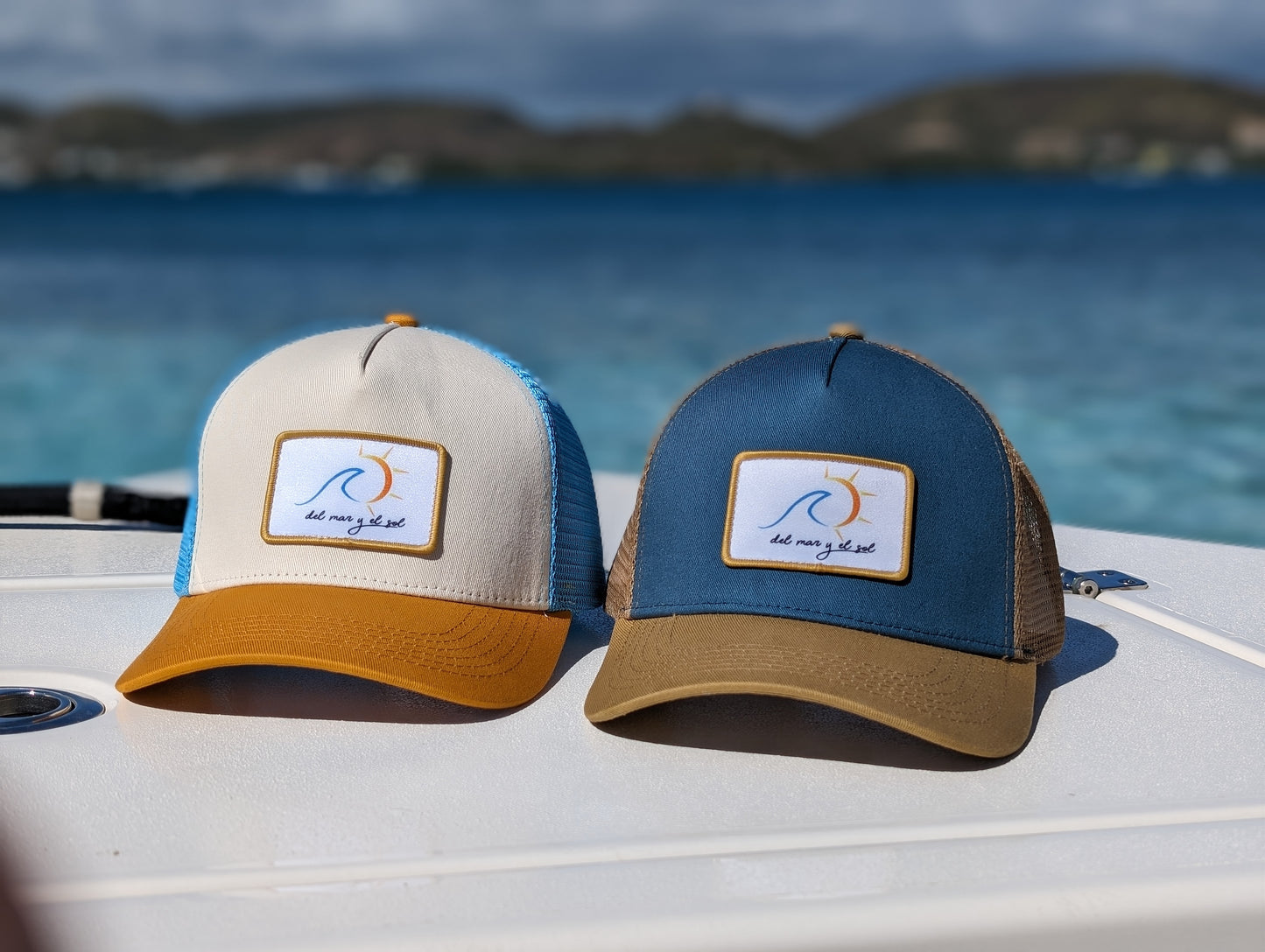 Beach Caps trucker hat adjustable with mesh