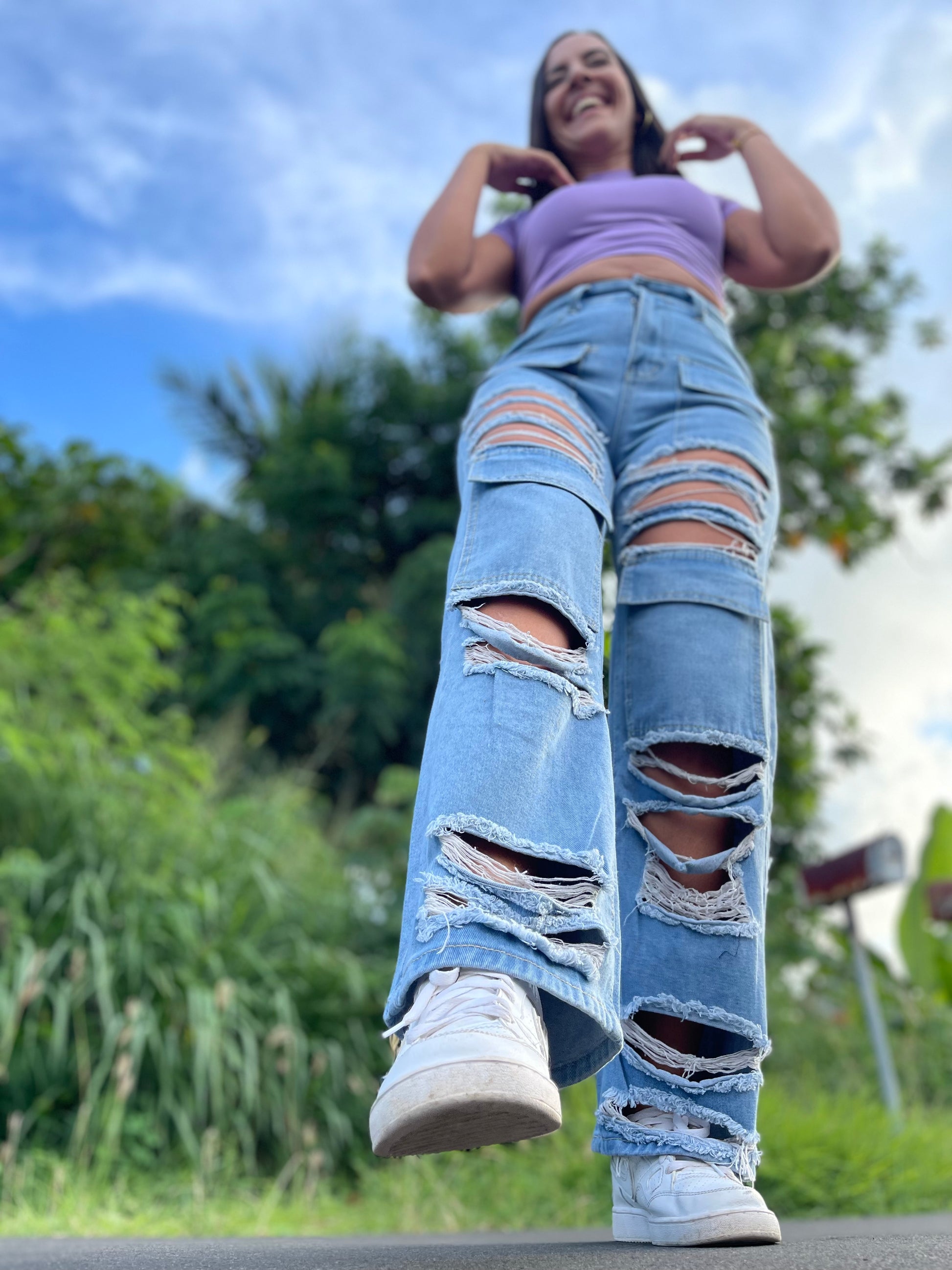 Ripped Jeans street outfit casual wear