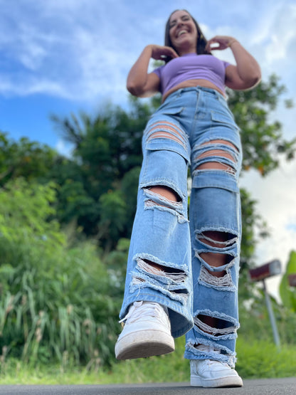 Ripped Jeans street outfit casual wear