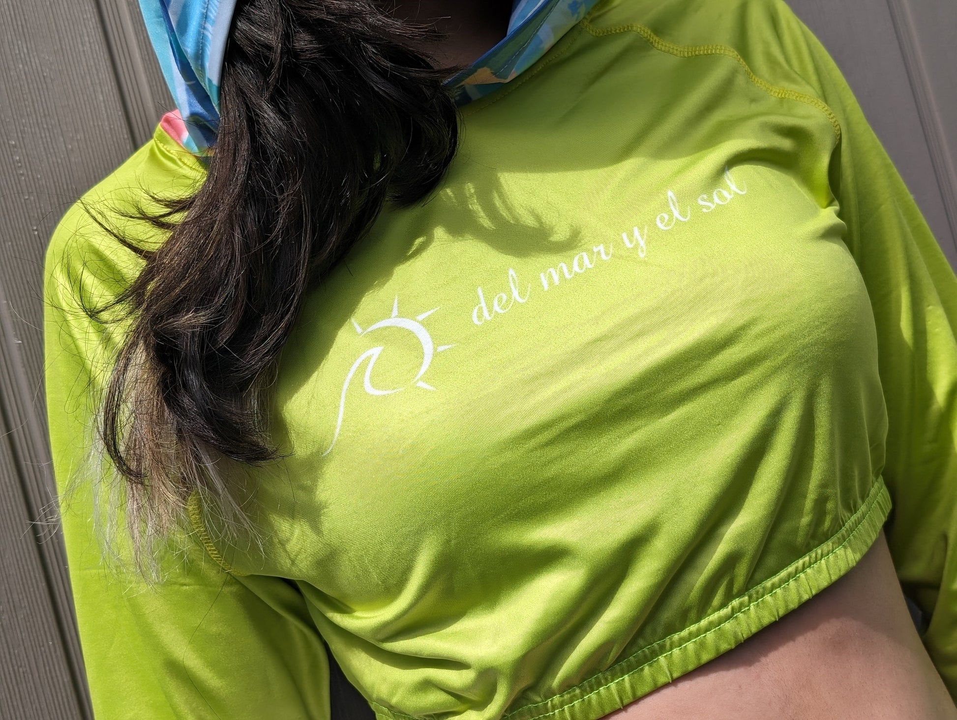 UPF 50 colorful swim top women ocean lifestyle