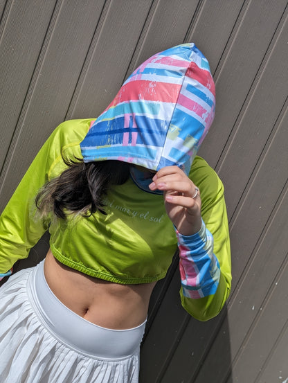  Cropped rash guard women beachwear style