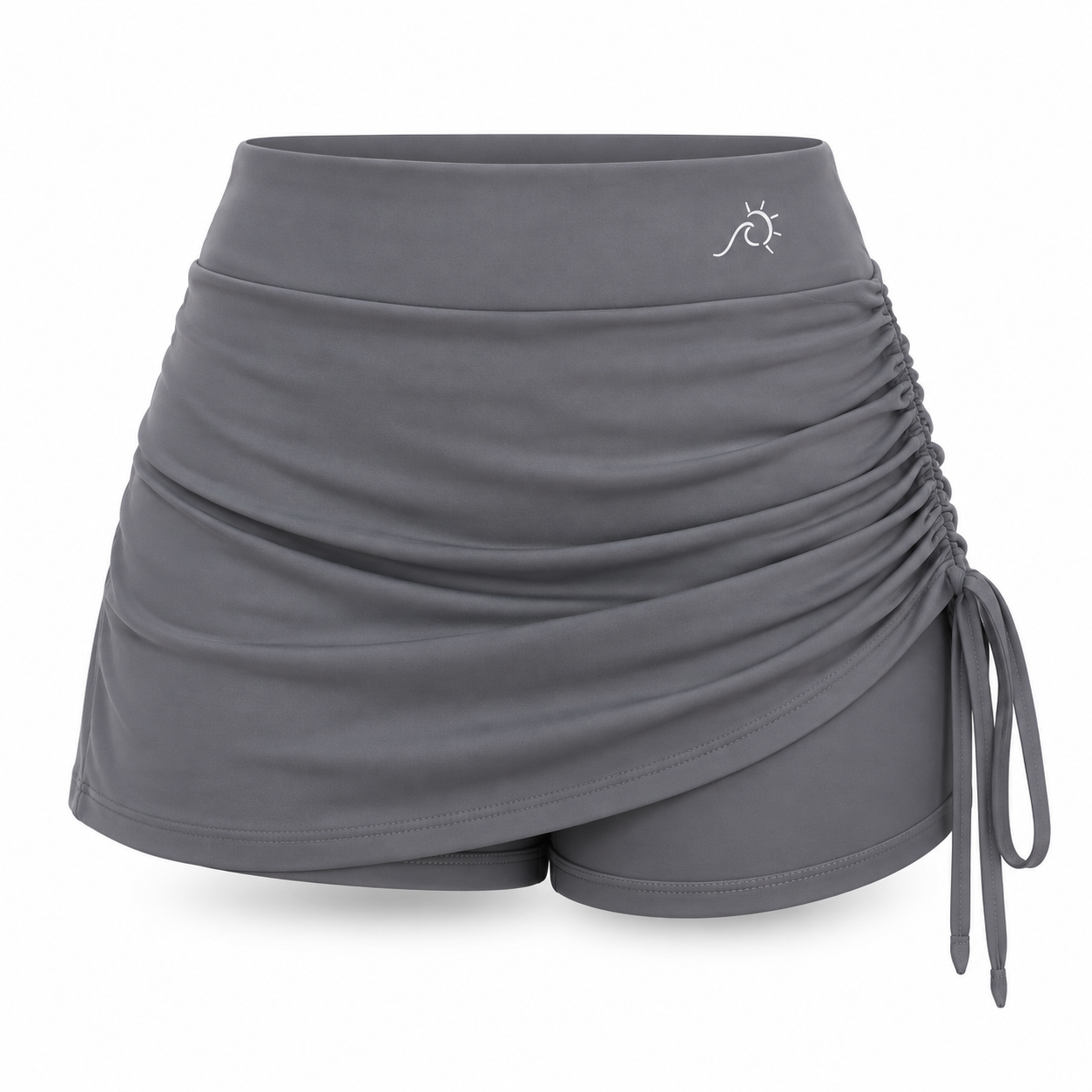 Tide Ruched Skort – Adjustable Women’s Beach Skort with Built-In Shorts