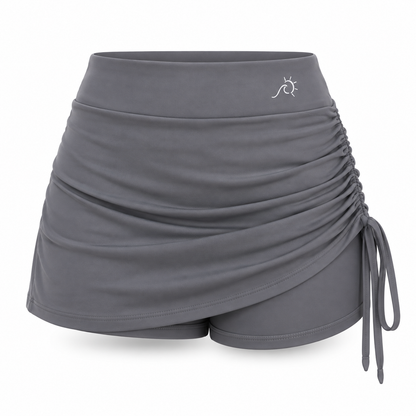 Tide Ruched Skort – Adjustable Women’s Beach Skort with Built-In Shorts