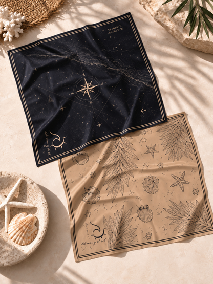 Coastal Satin Head Scarf – Hair Bandana