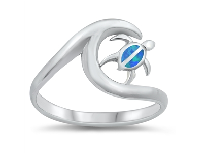 Wave Seaturtle Ring