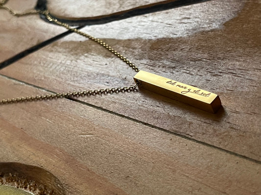 gold plated necklace coastal jewelry women minimalist