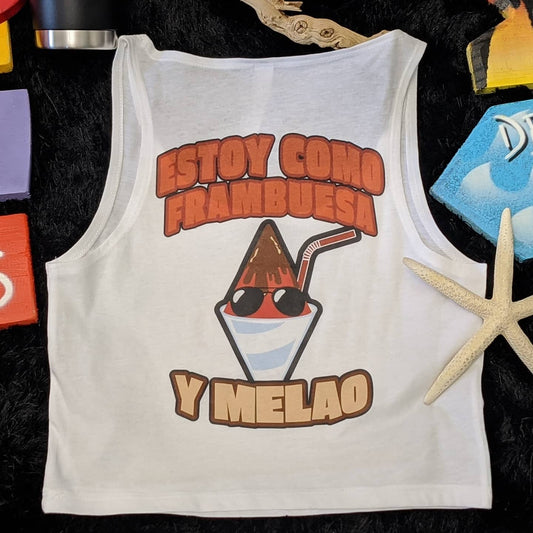 Top corto Frambuesa y Melao