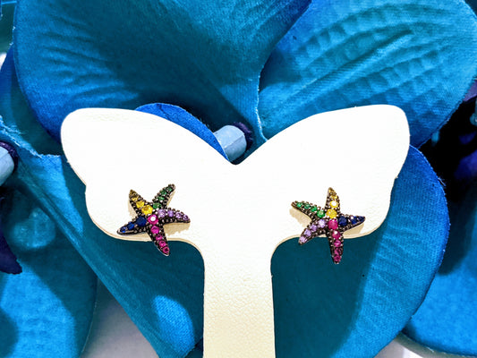 Colorfull Starfish Earrings