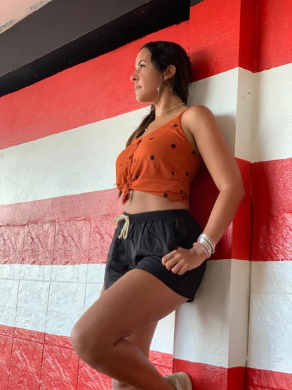 Polka dot camisole women vacation summer style