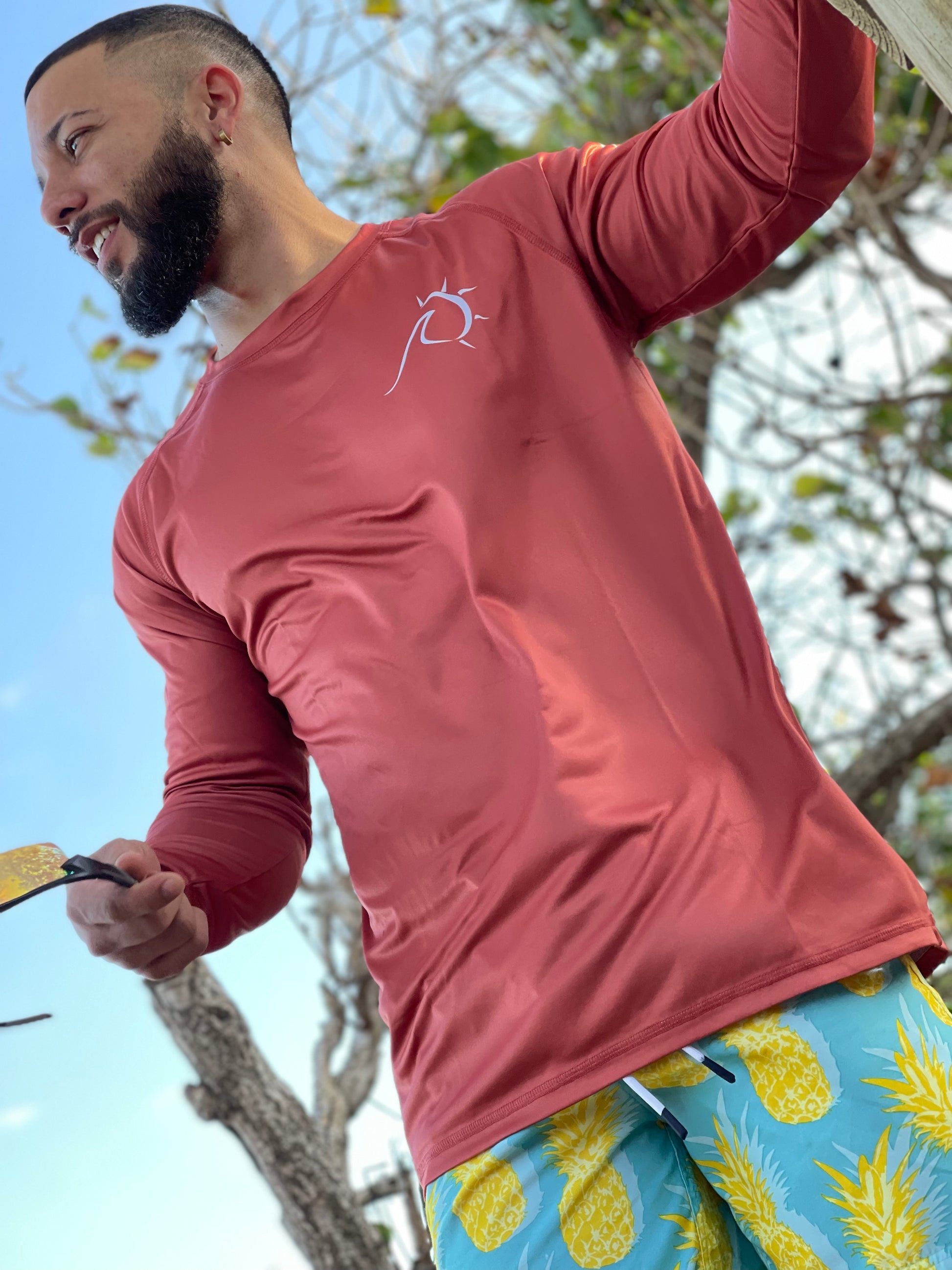 Lightweight fishing shirt men quick dry beachwear